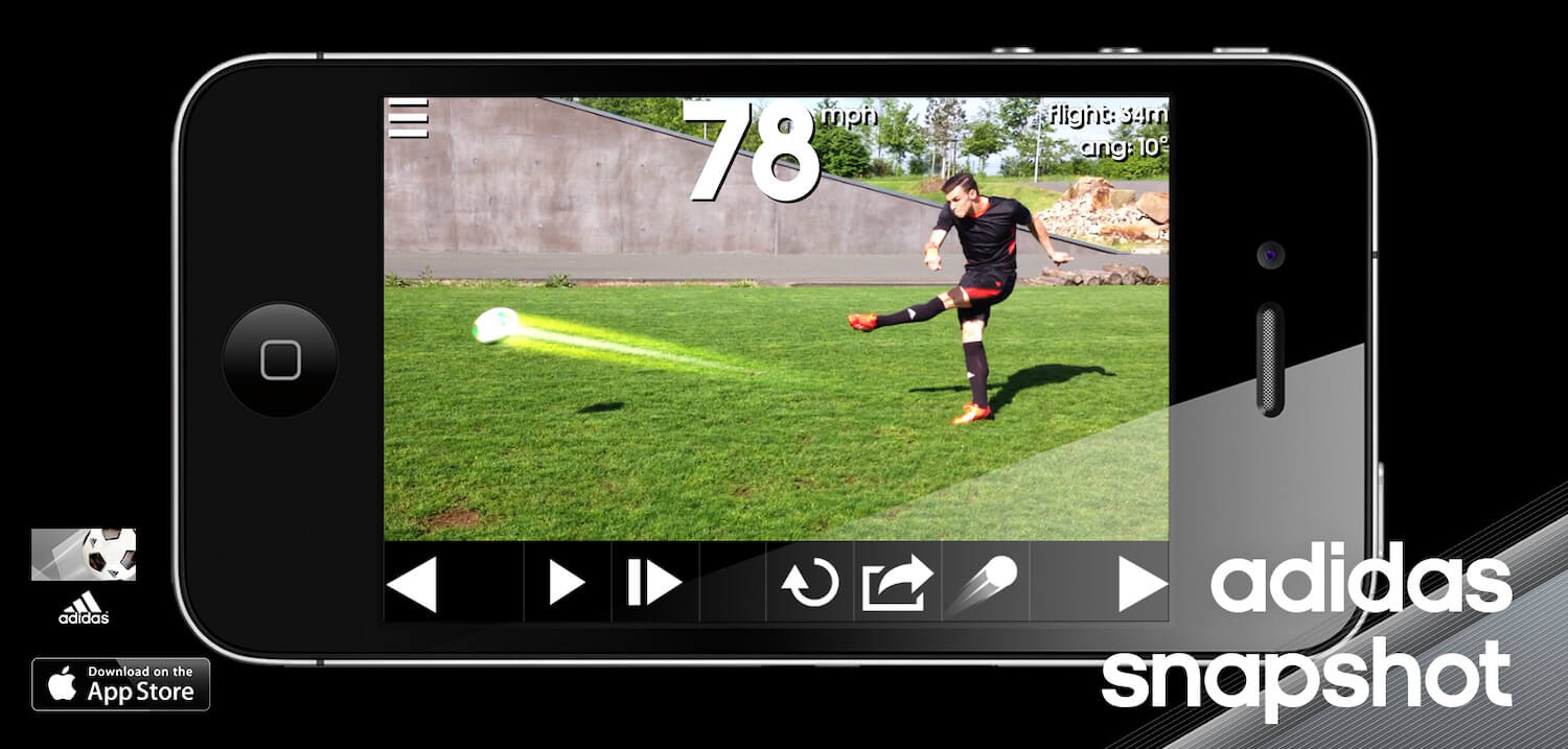 Гарет Бэйл измеряет силу удара с помощью Adidas Snapshot